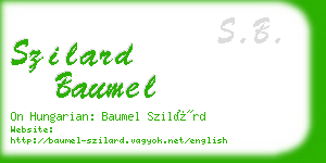 szilard baumel business card